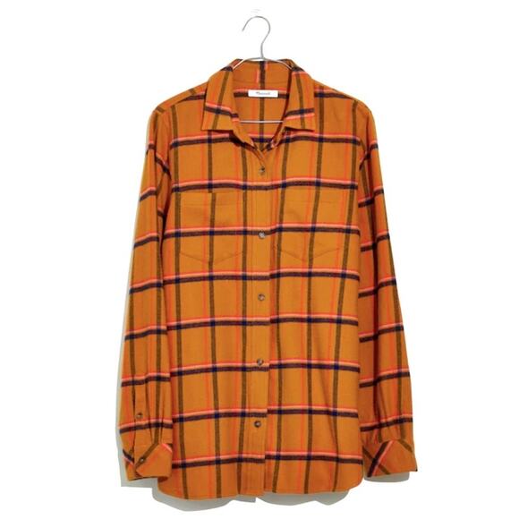 Madewell Flannel Classic Ex-Boyfriend Shirt in Caffrey Plaid, Women's Size Small - Picture 2 of 11